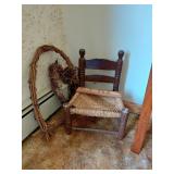 Decorative Chair and Wreaths Set
