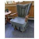 Wood-Framed Upholstered Glider Chair