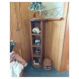 Corner Shelf With Decor Items