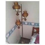 Vintage Amber Glass Floor Lamp