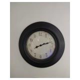 28-Inch Wall Clock with Black Frame