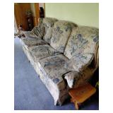 Floral Upholstered 3-Seat Sofa
