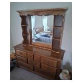 Wooden Dresser With Mirror