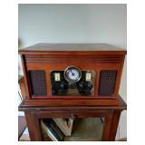 Wooden Turntable With Built-In Radio