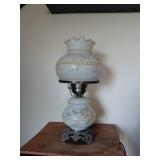 Hand-Painted Glass Hurricane Lamp