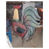 6ft Metal Rooster Sculpture