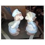 Ceramic Kissing Dutch Kids Pair