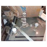 Three-Light Metal Chandelier
