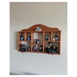 Wooden Shelf with Figurines