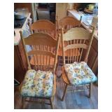 Four Wooden Dining Chairs