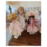 Porcelain Dolls in Lace Outfits