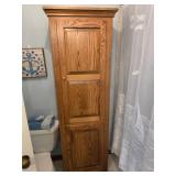 Tall Oak Storage Cabinet