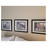 3 Framed Cottage Prints