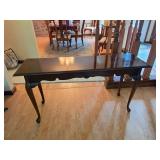 Wooden Console Table with Cabriole Legs