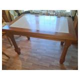 Wooden Table with Inset White Top