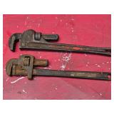 Two 18in Pipe Wrenches