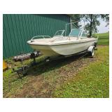 Fiberglass Boat with Trailer