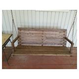 Wooden Porch Swing With Chains