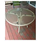Round Glass Outdoor Patio Table