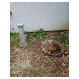 Concrete Birdbath Base and Bowl