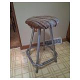 Small Stool with Metal Frame