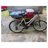 White Hybrid Bicycle with Accessories