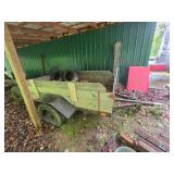 Wood Cart with Single Axle