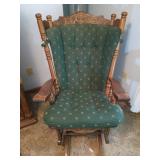 Wooden Rocking Chair With Cushions