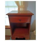 Wooden Nightstand With Drawer