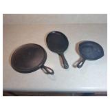 Three Cast Iron Pans