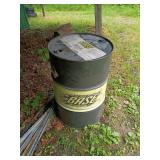 Empty Steel Barrel with Label