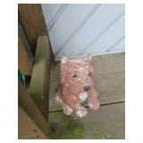 Resin-Like Dog Figurine With Label