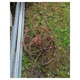 Rusted Metal Wagon Wheels- small