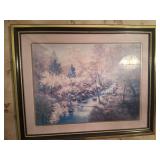 Framed Landscape Art and Decorative Plate