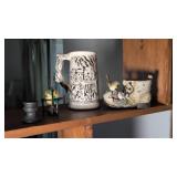 Ceramic Mug and Decorative Figurines