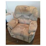 Upholstered Beige recliner