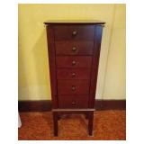 Wooden Jewelry Armoire With Mirror