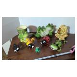 Frog and Bug Figurines Set