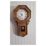 Octagonal Wooden Wall Clock