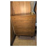 Mid-Century Wooden Five Drawer Dresser
