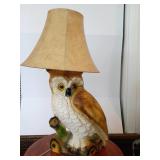 34' Tall Owl Ceramic Lamp