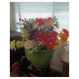 Artificial Floral Arrangement in Plastic Planter