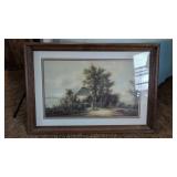 Framed Landscape Artwork, 33' x 23'