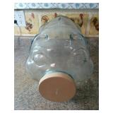 Large Glass Pig Shaped Jar