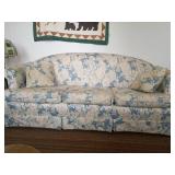 Floral Upholstered Sofa With Cushions