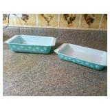 Pyrex Snowflake Aqua Baking Dishes