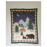 Appliqued Cotton Mountain Quilt