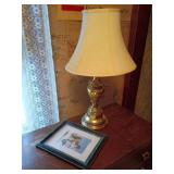 Brass Table Lamp With Shade