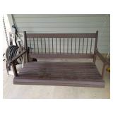 Wooden Porch Swing With Chains
