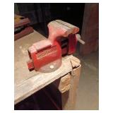 Vintage Red Bench Vise